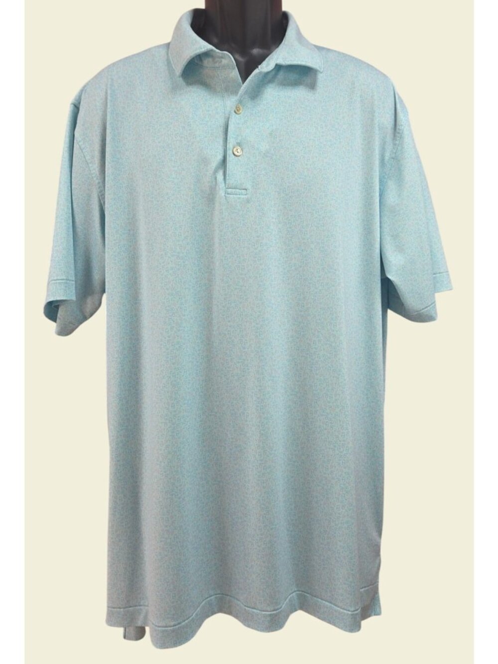 Peter Millar Summer Comfort Blue Pattern Polo Shirt XL